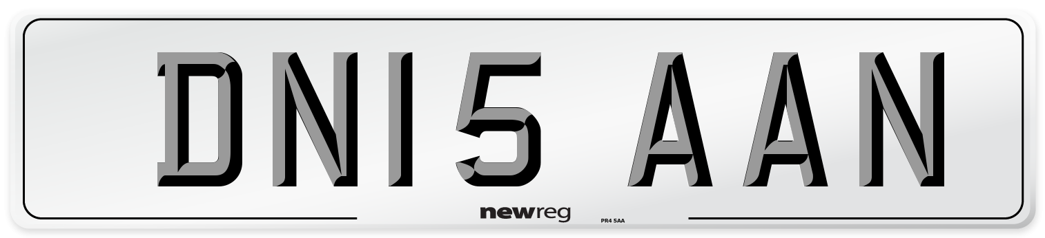 DN15 AAN Number Plate from New Reg